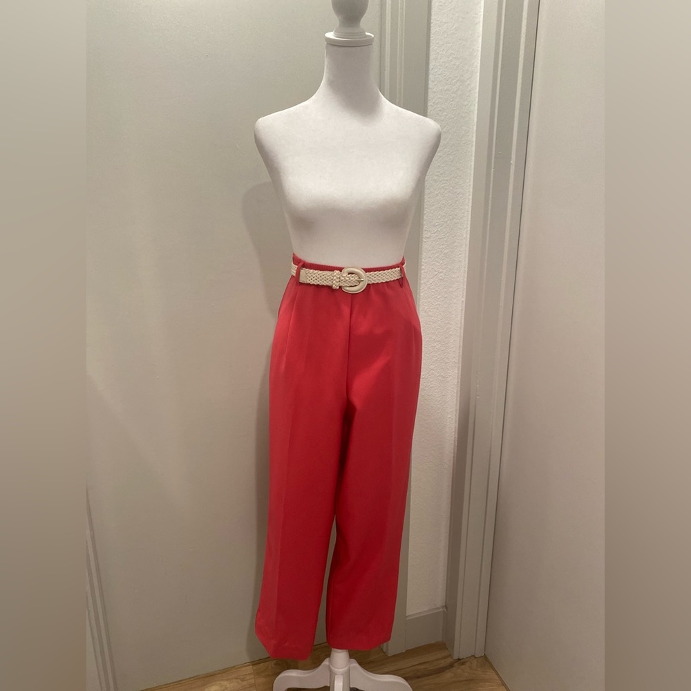 VTG 80s Blair Hot Pink Fuchsia Barbiecore Miami Vice Pants Slacks